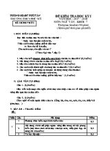Đề kiểm tra học kỳ I môn Ngữ văn Lớp 7 - Năm học 2017-2018 - Trường THCS Phú Mỹ (Có đáp án)